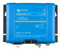 Front view of Victron Phoenix Smart 24V 16A charger with status LEDs and Bluetooth