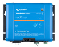Front view of Victron Phoenix Smart 24V 16A charger with status LEDs and Bluetooth