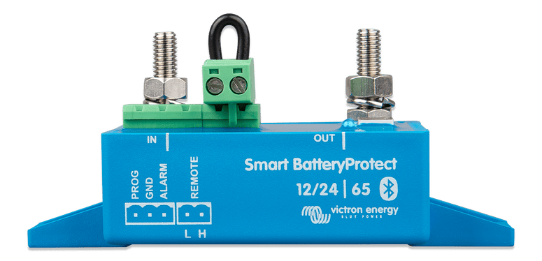 Victron Smart BatteryProtect 65A with M6 power terminals and green control connector blocks