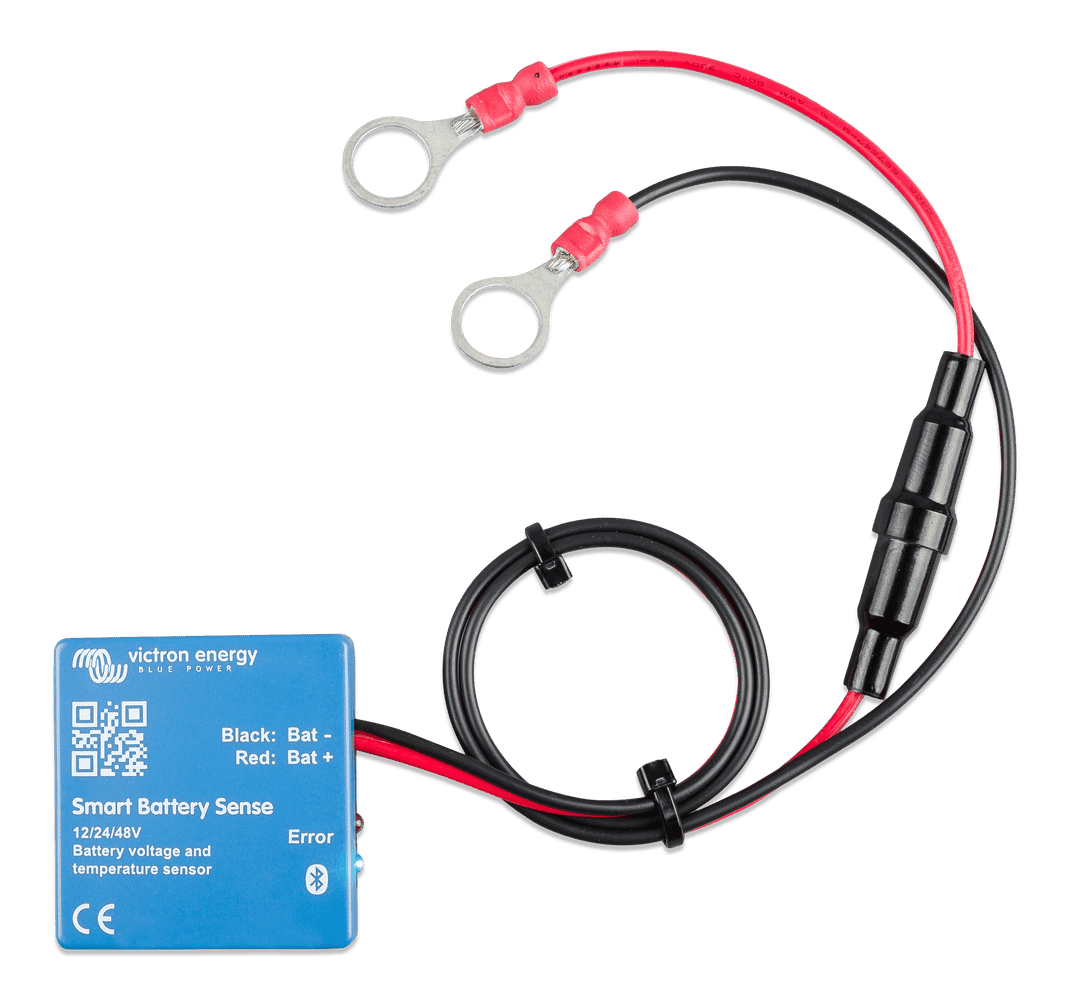 Victron Smart Battery Sense with wiring, ring terminals and an inline fuse