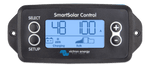 Front view of Victron SmartSolar pluggable LCD display with status icons and control buttons