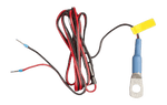 Temperature sensor cable featuring a battery ring terminal and two pin connectors for Victron GX systems