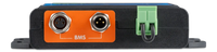 Side view of BMS showing circular BMS ports and Remote terminal block
