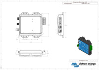Technical dimensional drawing of the VE.Bus BMS NG showing measurements in millimetres