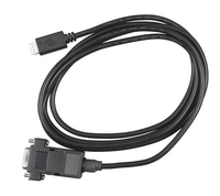 VE.Direct to RS232 interface cable featuring a white 4-pin connector and female DB9 serial plug