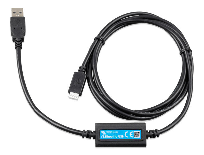 Victron VE.Direct to USB interface cable with USB-A and 4-pin connectors Vic-ASS030530010