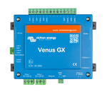 Top-down view of Victron Venus GX communication centre with labelled terminal connections