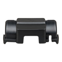 Straight-on view of the Victron WireBox-M matte black terminal enclosure