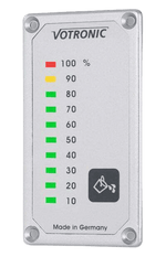 Votronic grey water tank level display panel with 10-stage LED indicators