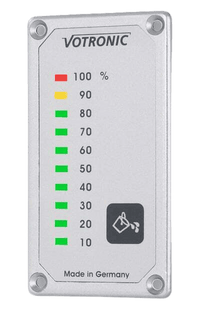 Votronic grey water tank level display panel with 10-stage LED indicators