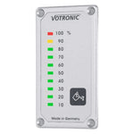 Votronic grey water tank level display panel with 10-stage LED indicators