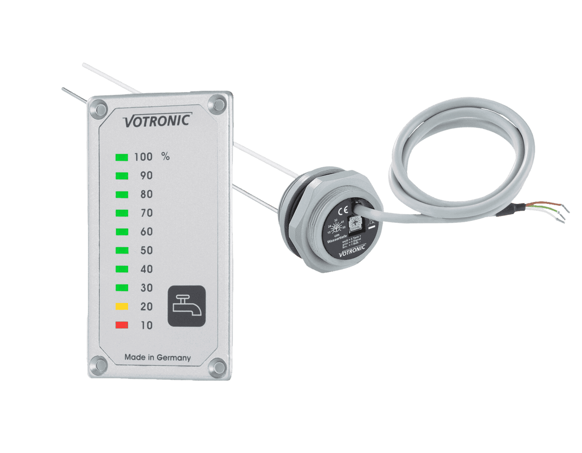 Votronic tank level sensor kit with LED display and adjustable electrode probe