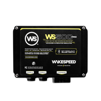 Front view of Wakespeed WS500 Pro alternator regulator showing CANbus and harness labels