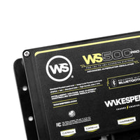 Close-up of the top-left mounting screw and Wakespeed logo on the regulator casing