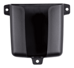 Front view of black plastic wall mount bracket with three mounting points for IP65 chargers