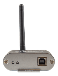 Close-up of the front panel on the Zigbee to USB converter module