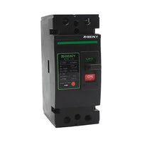 Isolated view of the ZJBeny BDM-160 2-pole 160A DC circuit breaker unit with toggle switch